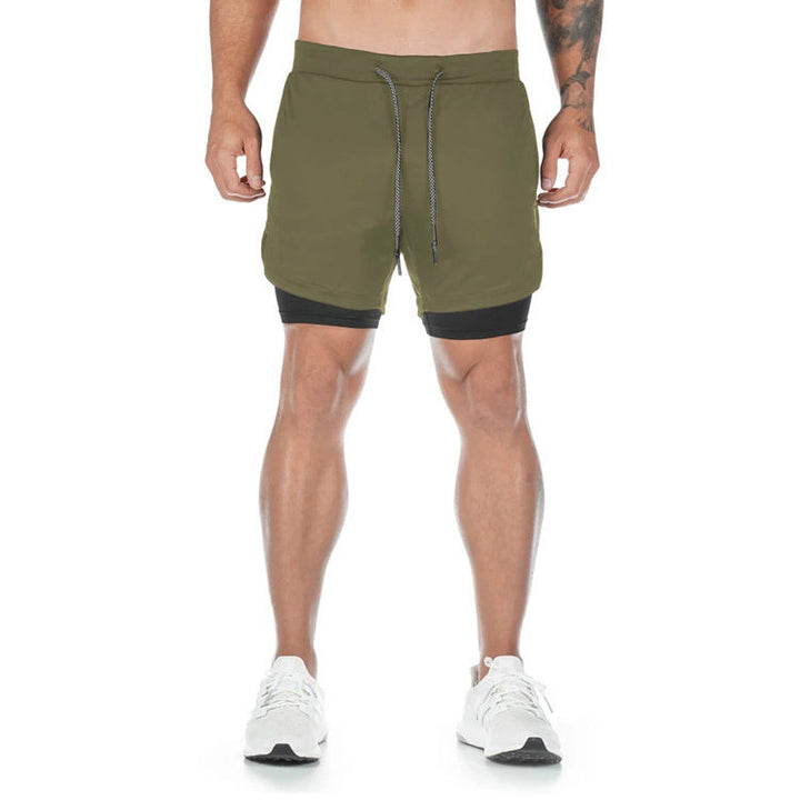 Men's dual-layer athletic shorts