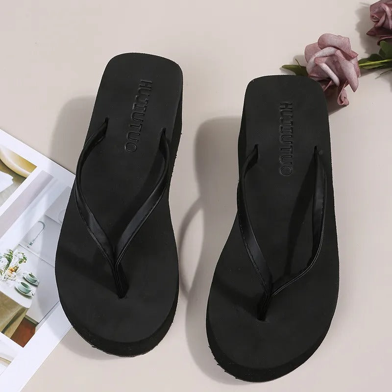 Elegant lightweight platform flip-flops