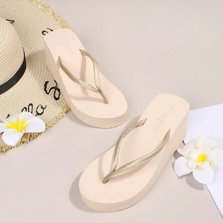 Elegant lightweight platform flip-flops