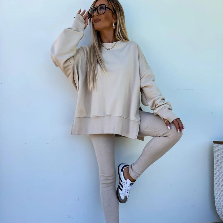 Oversized sweatshirt and leggings set