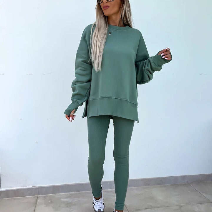 Oversized sweatshirt and leggings set