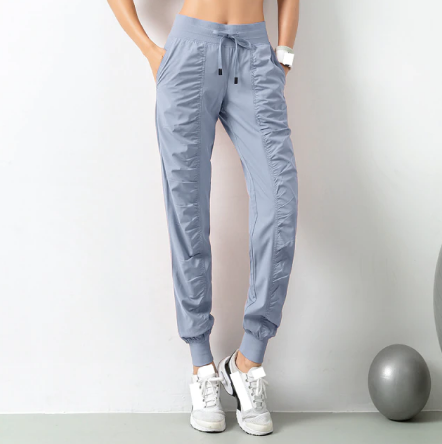 Drawstring casual sweatpants for women