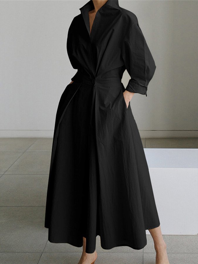 Elegant long sleeve maxi dress