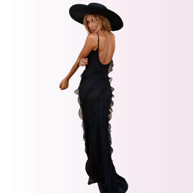 Maxi dress with ruffles