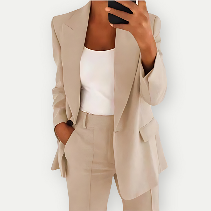 Emilia - Plain women's blazer set