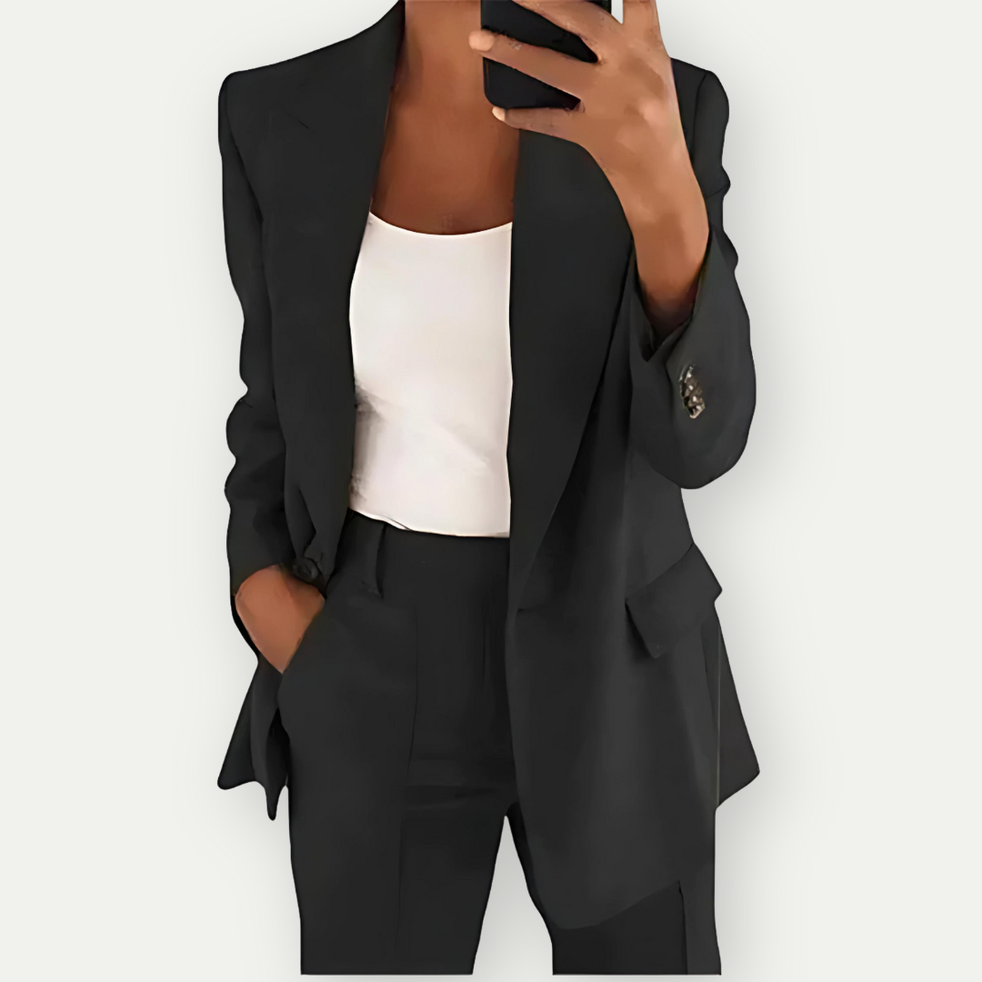 Emilia - Plain women's blazer set