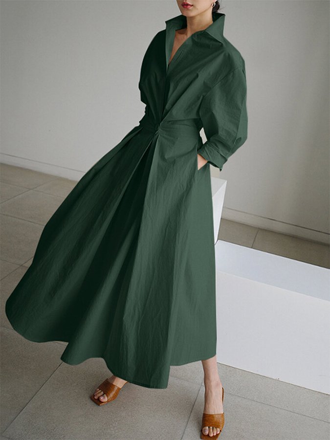 Elegant long sleeve maxi dress