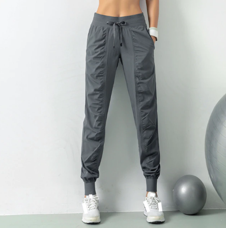 Drawstring casual sweatpants for women