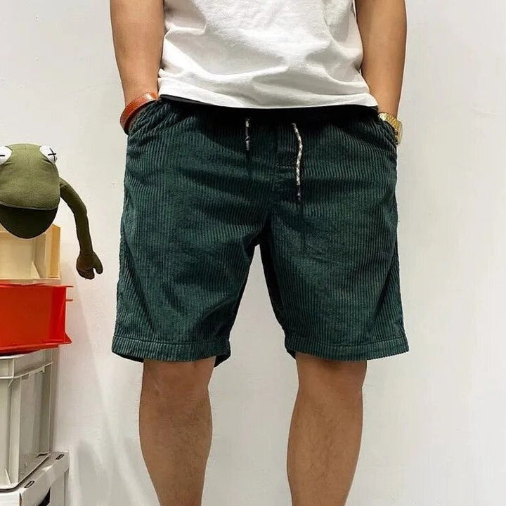 Classic corduroy summer shorts with relaxed fit