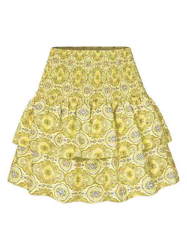 Women's blossom print mini skirt