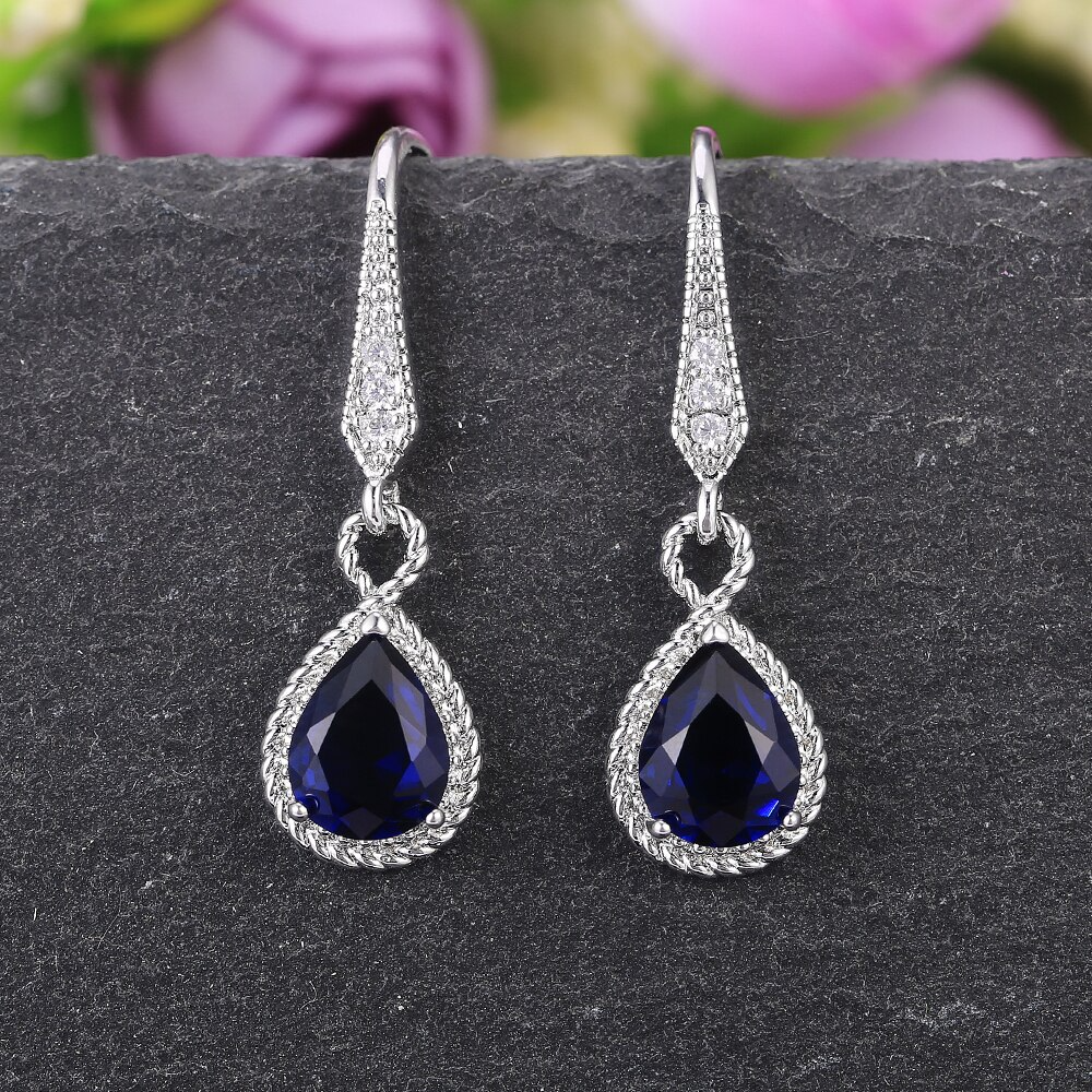 Elegant blue earrings for women