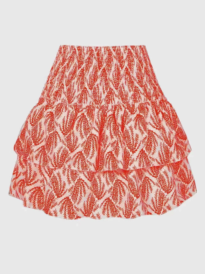 Women's blossom print mini skirt