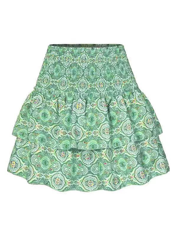 Women's blossom print mini skirt