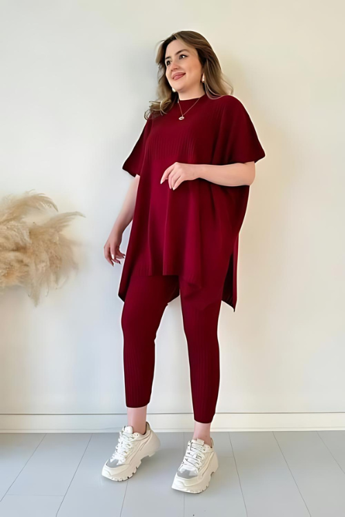 Georgia - Stretch knitted ladies set (top + trousers)