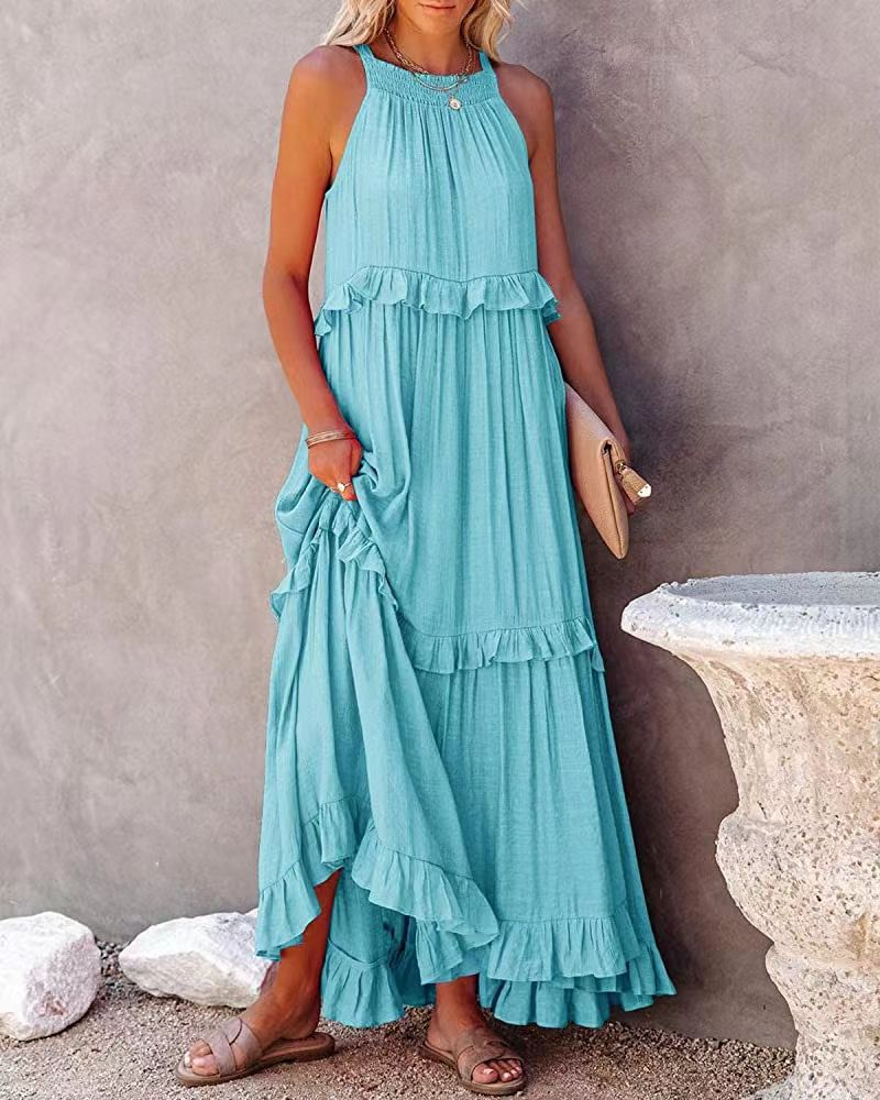 Flowy sleeveless summer dress