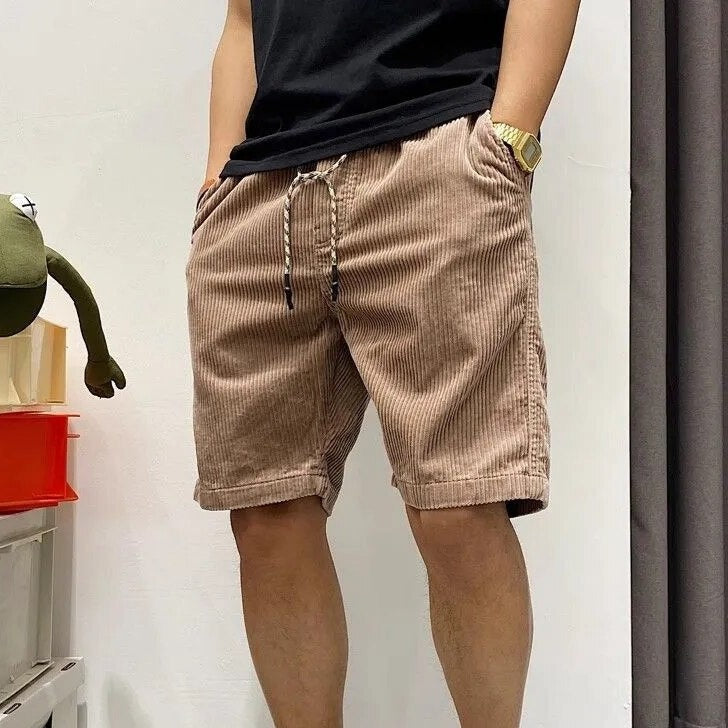 Classic corduroy summer shorts with relaxed fit