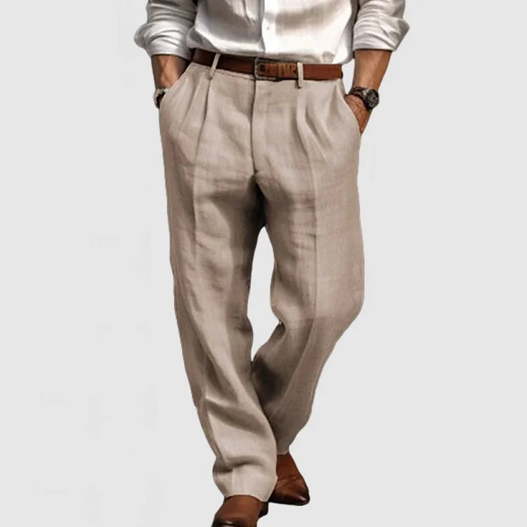 Straight casual trousers for men