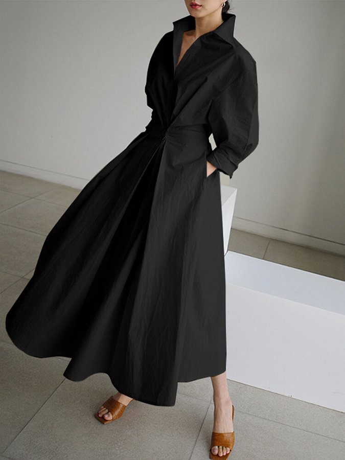 Elegant long sleeve maxi dress