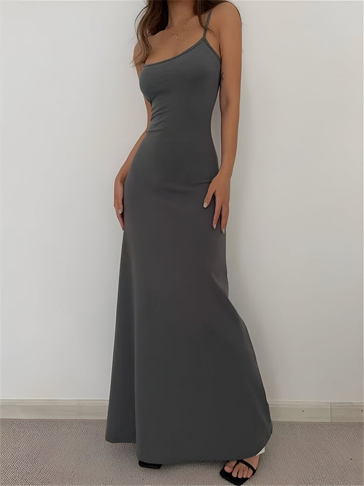 Chic sleeveless full-length dress