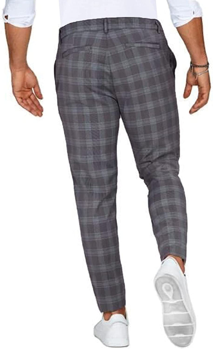 Stylish plaid pattern trouser