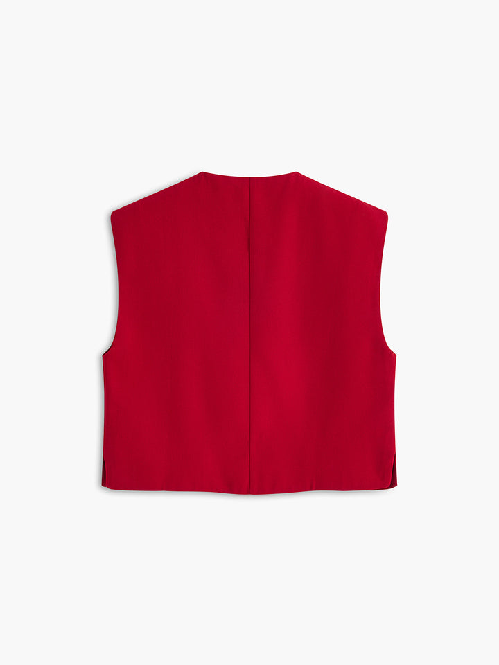 Elegant buttoned sleeveless top