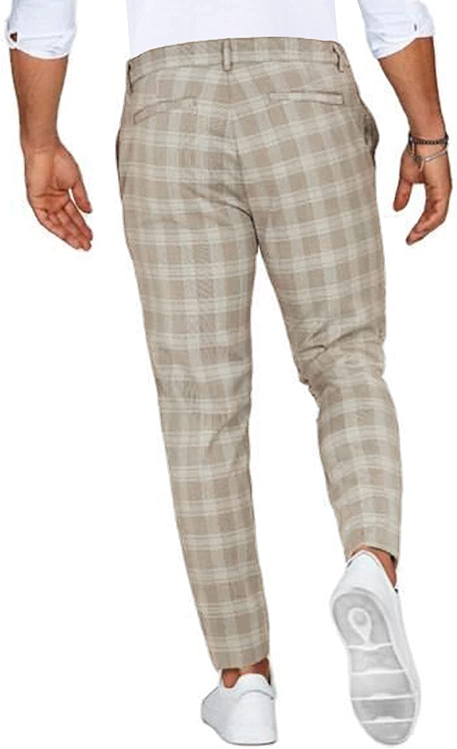 Stylish plaid pattern trouser