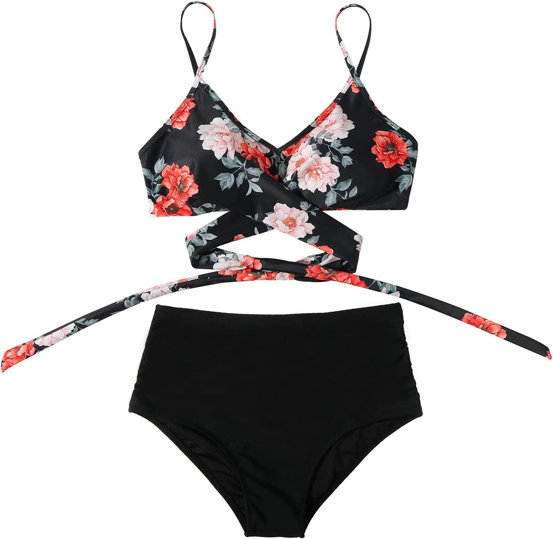 High waisted two-piece swimsuit