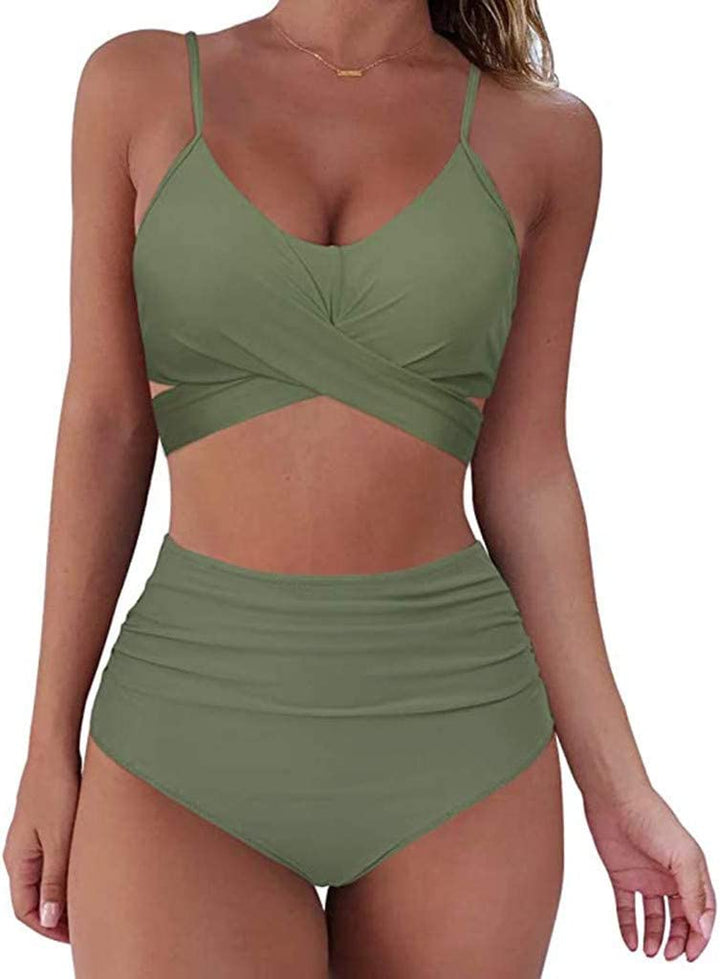 High waisted two-piece swimsuit