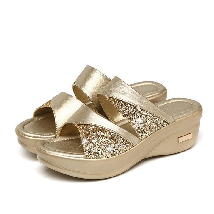 Non-slip wedge sandals