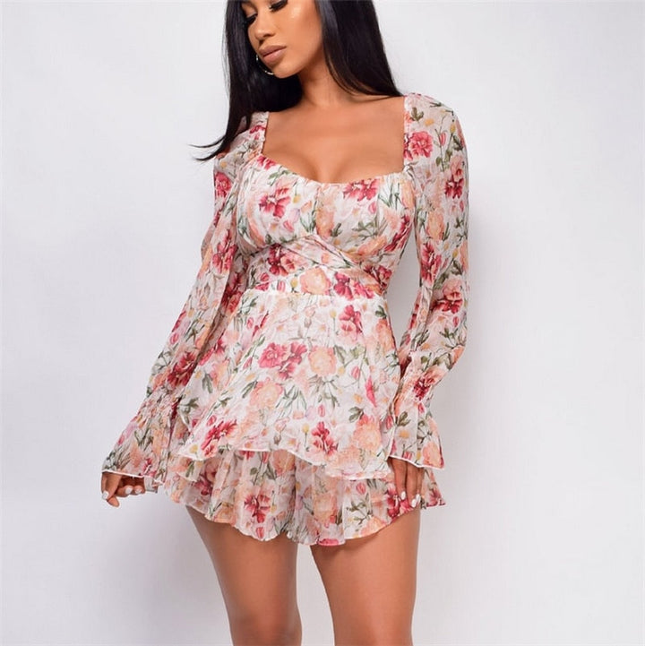 Playsuit with ruffles