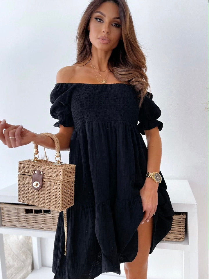 Puff sleeve party dress