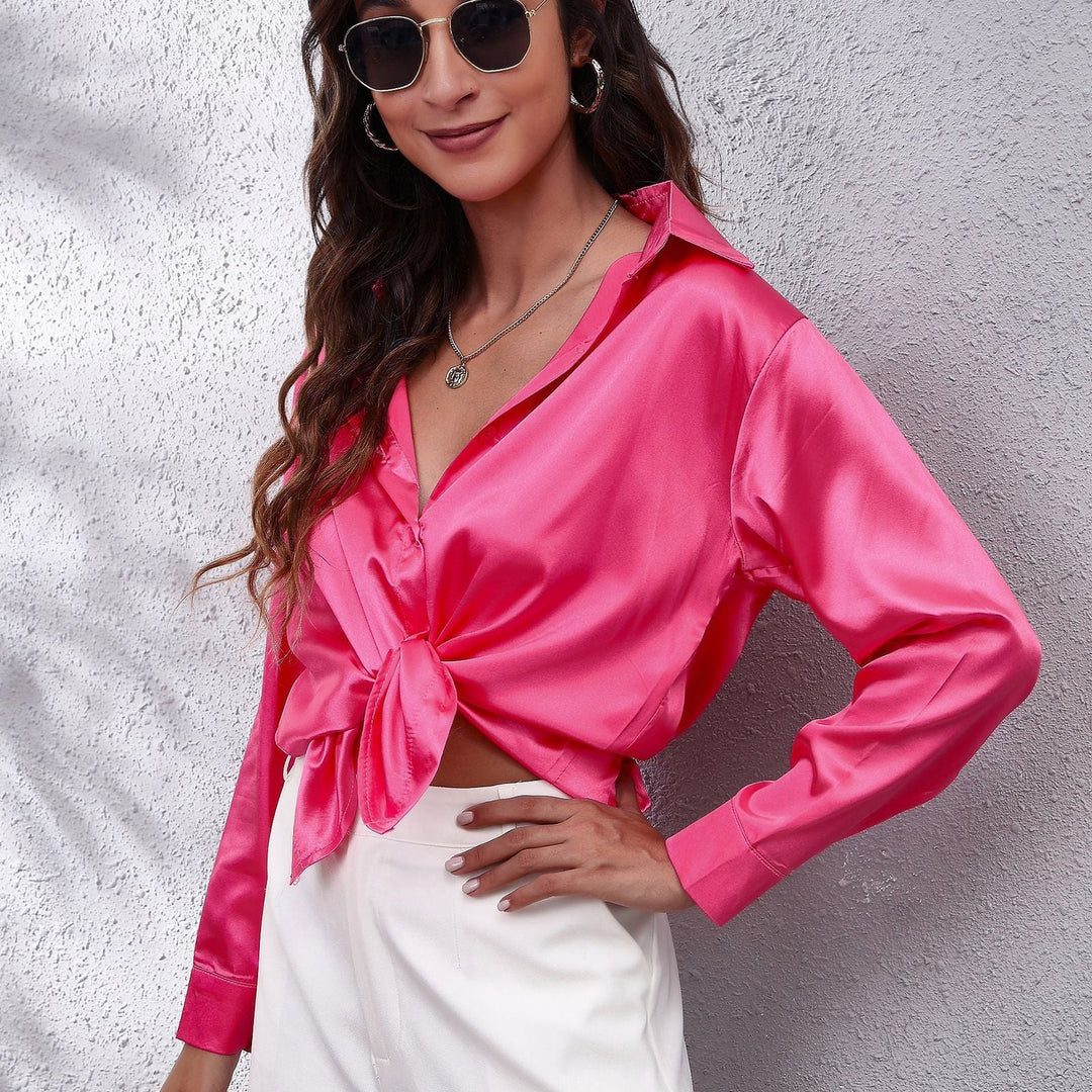 Satin women's blouse