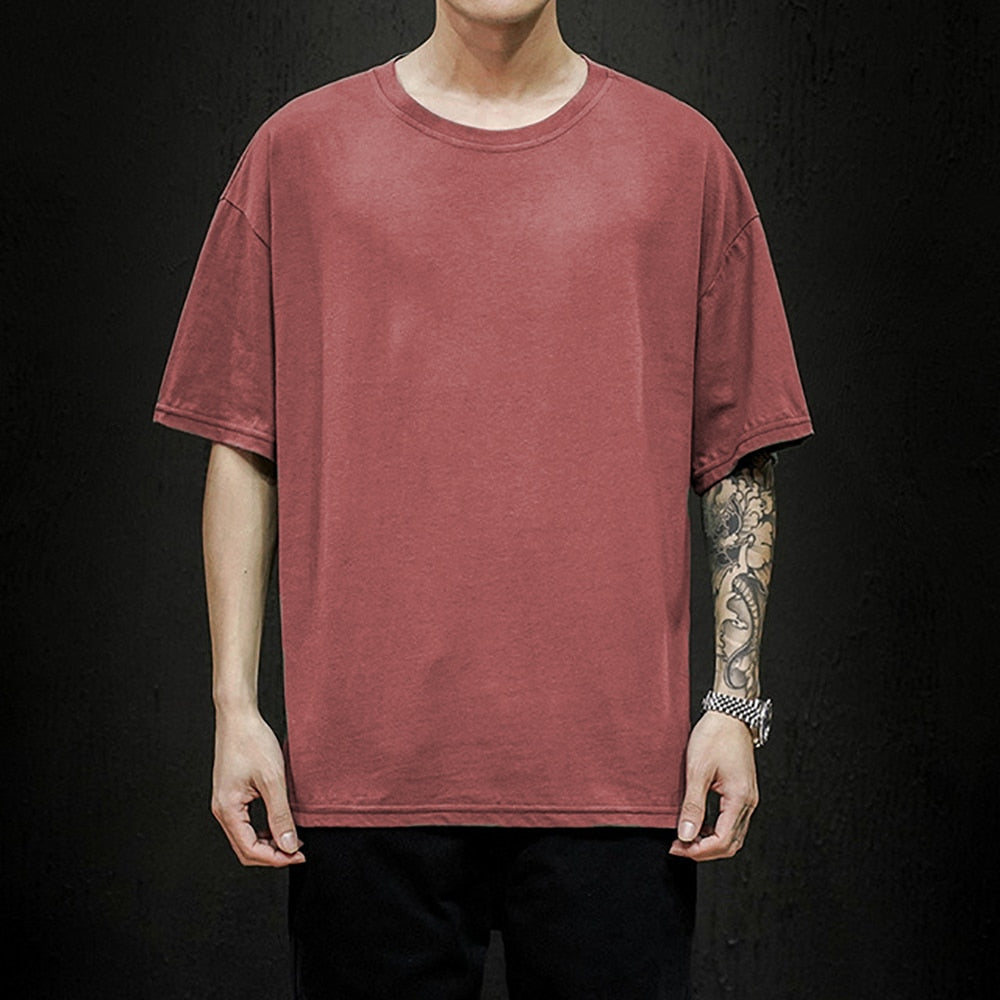 Relaxed oversized round neck t-shirt