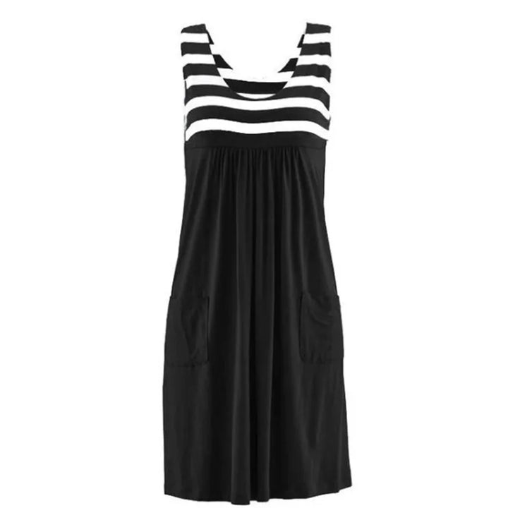 Summer striped dress with pockets