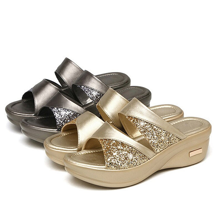 Non-slip wedge sandals