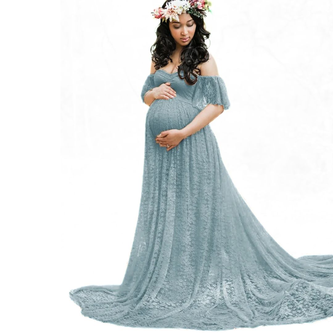 Long flowy maternity dress