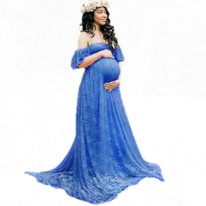 Long flowy maternity dress