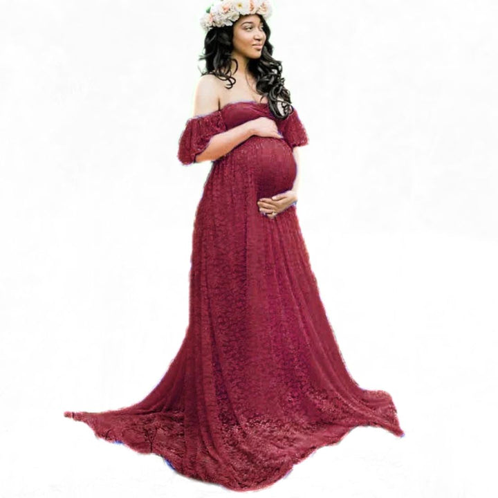 Long flowy maternity dress