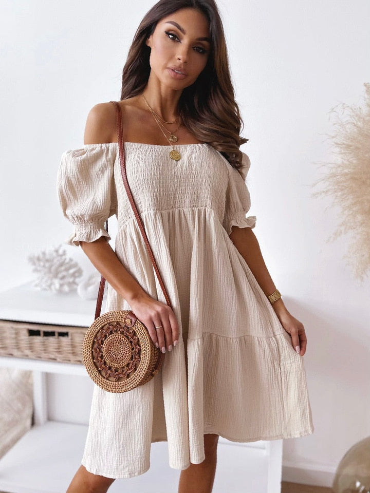 Puff sleeve party dress