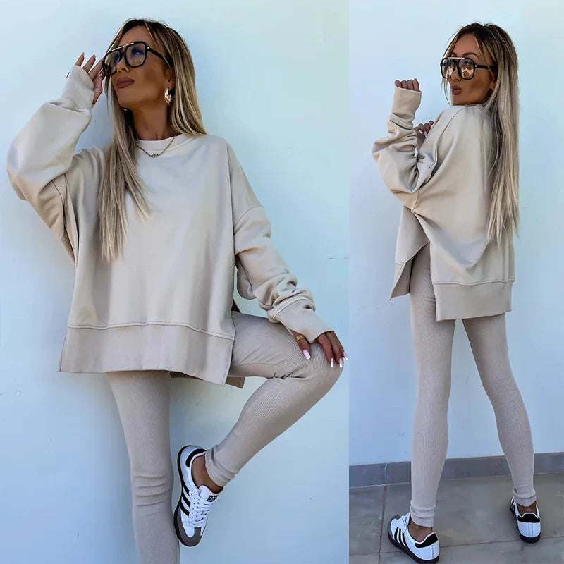 Oversized sweatshirt and leggings set