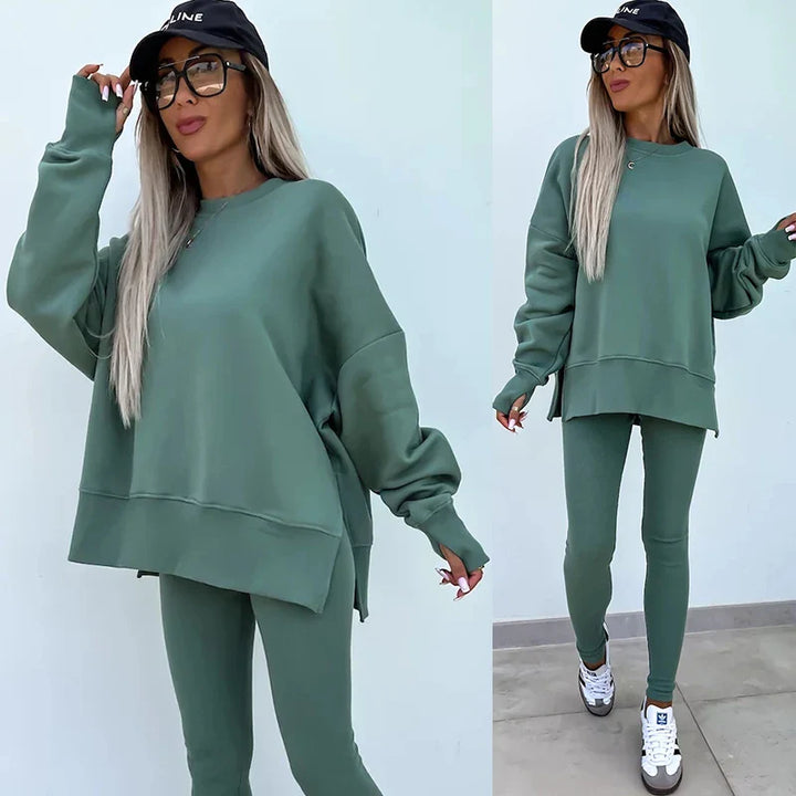 Oversized sweatshirt and leggings set