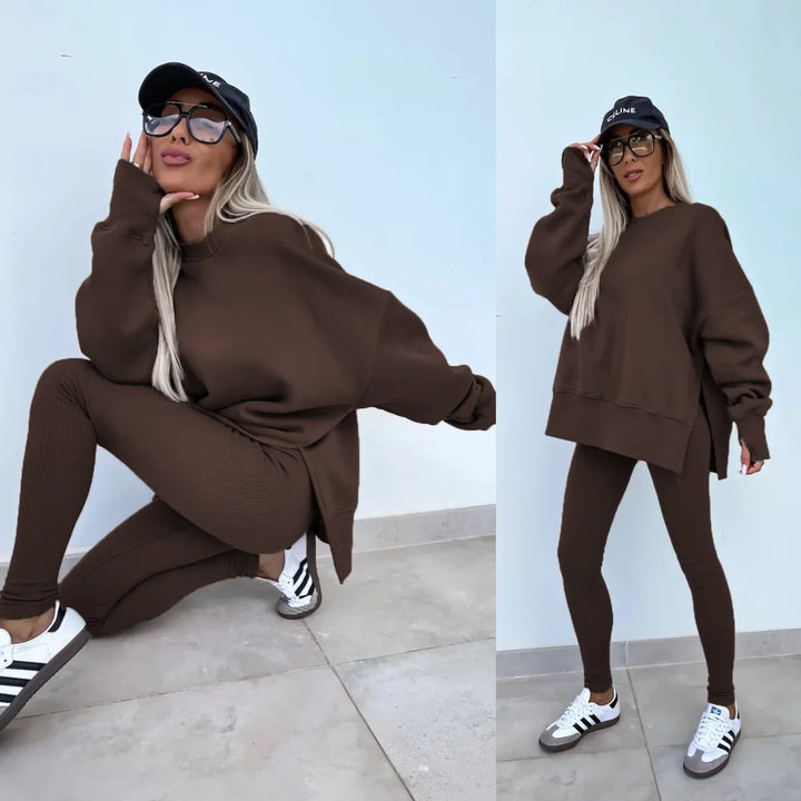 Oversized sweatshirt and leggings set