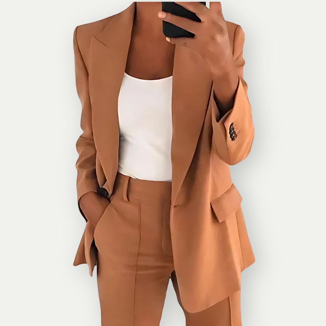 Emilia - Plain women's blazer set