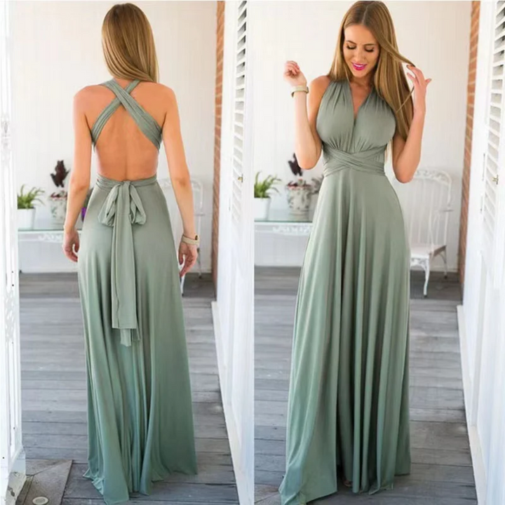 Elegant multi-way styling maxi dress