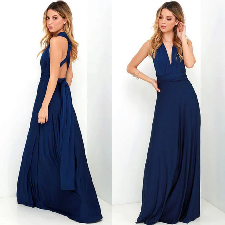 Elegant multi-way styling maxi dress