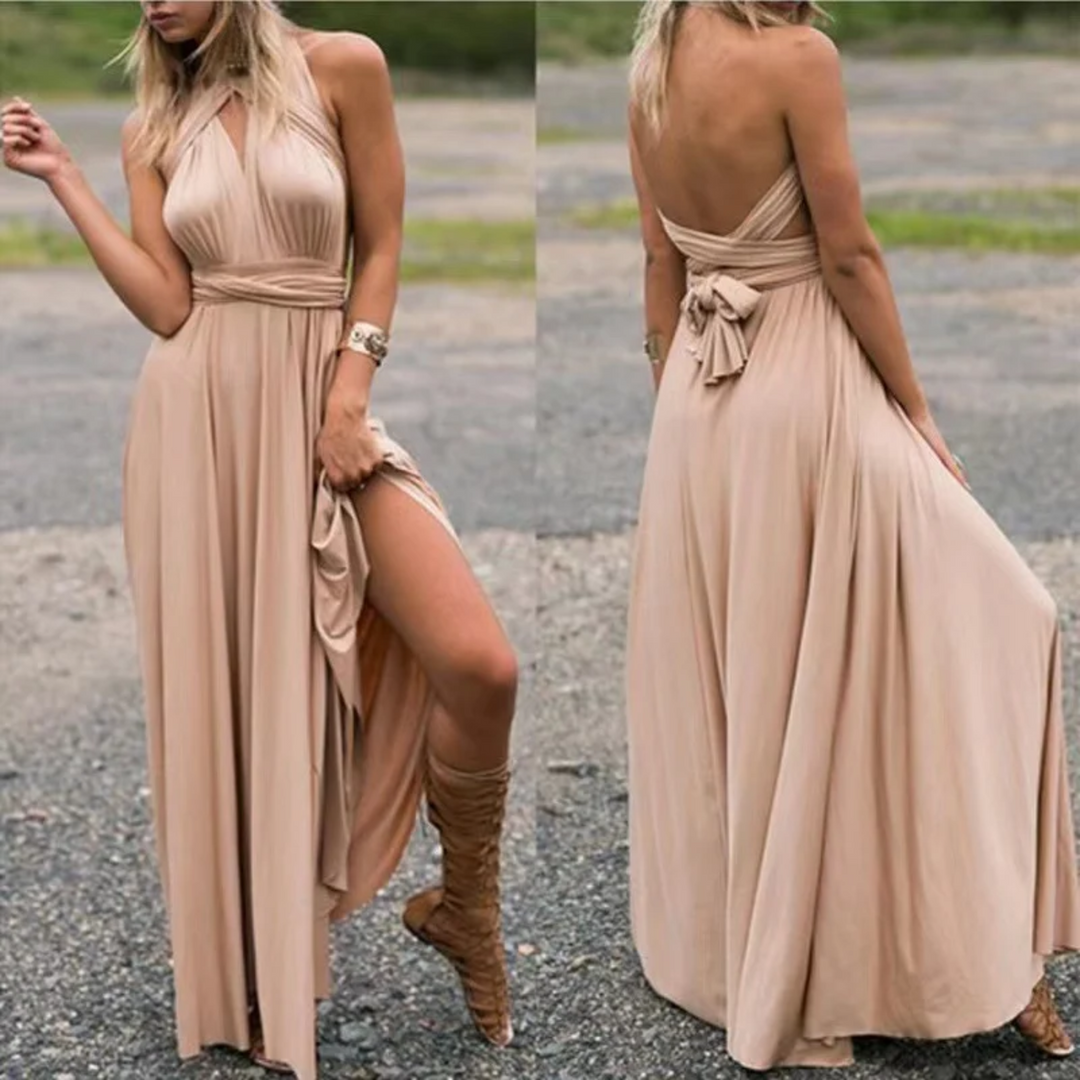 Elegant multi-way styling maxi dress