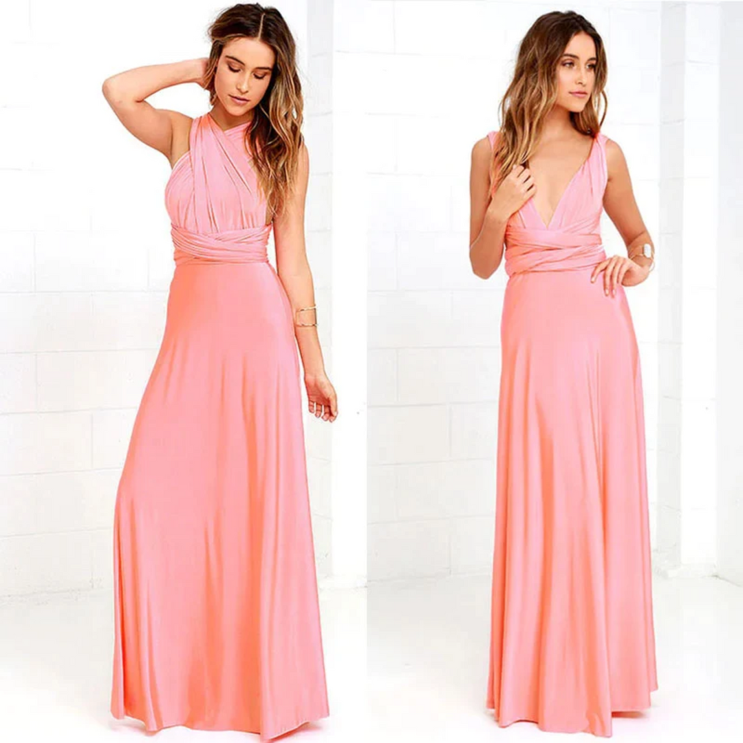 Elegant multi-way styling maxi dress