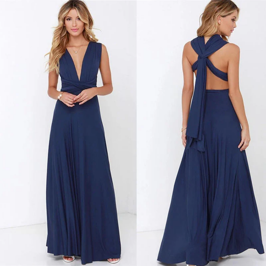 Elegant multi-way styling maxi dress