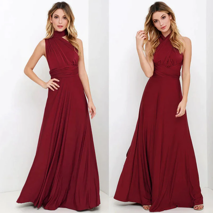 Elegant multi-way styling maxi dress