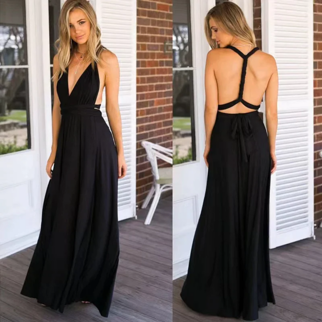 Elegant multi-way styling maxi dress